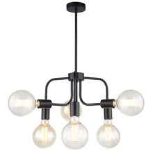 Modern Hexa Iron 6 Light Pendant